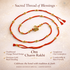 Orange Thread Om Shivling Rakhi