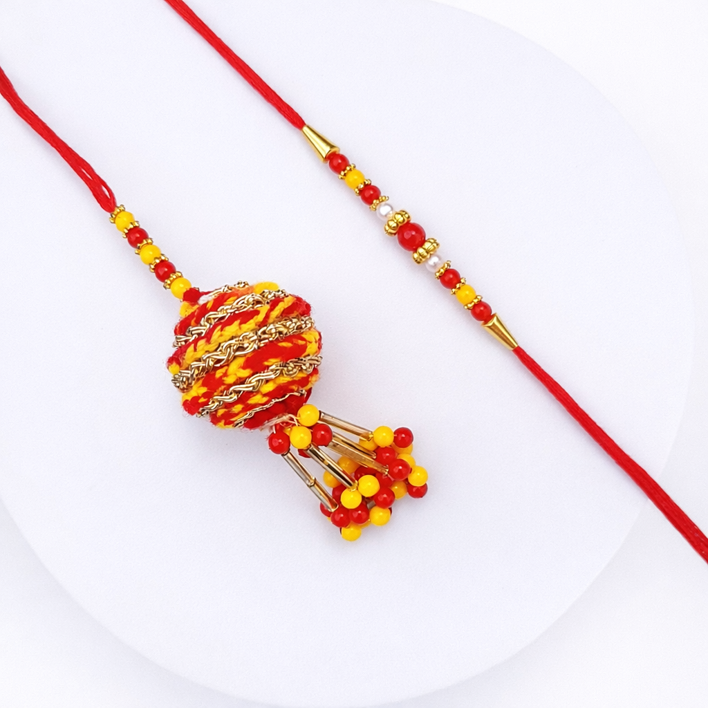 Red & Yellow Traditional Bhaiya Bhabhi Set