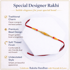 Minimalist Gold Bead Single Rakhi