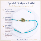 Brass Krishna Calligraphy Rakhi