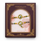 Green Stone Mangalsutra Style Rakhi