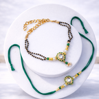 Green Stone Mangalsutra Style Rakhi