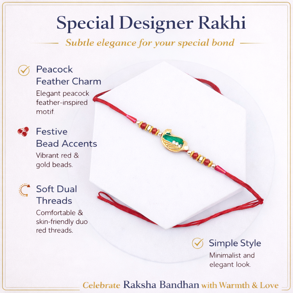 Green Paisley Rakhi