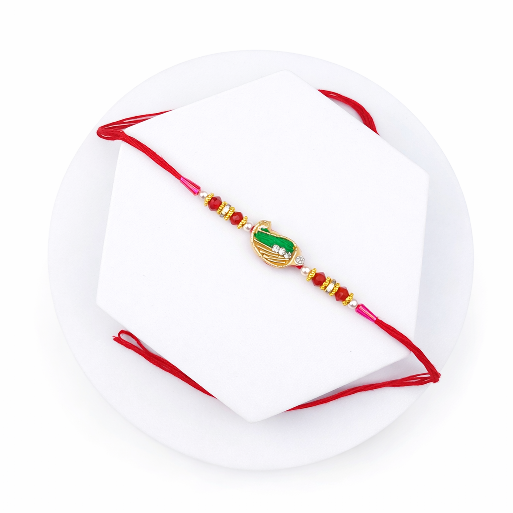 Green Paisley Rakhi