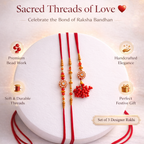 Elegant Red Rakhi Set