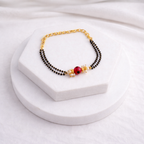Royal Red Bead Rakhi & Bracelet Set