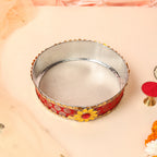 Royal Red Brocade & Stone Designer Karvachauth Pooja Thali, Channi & Lota