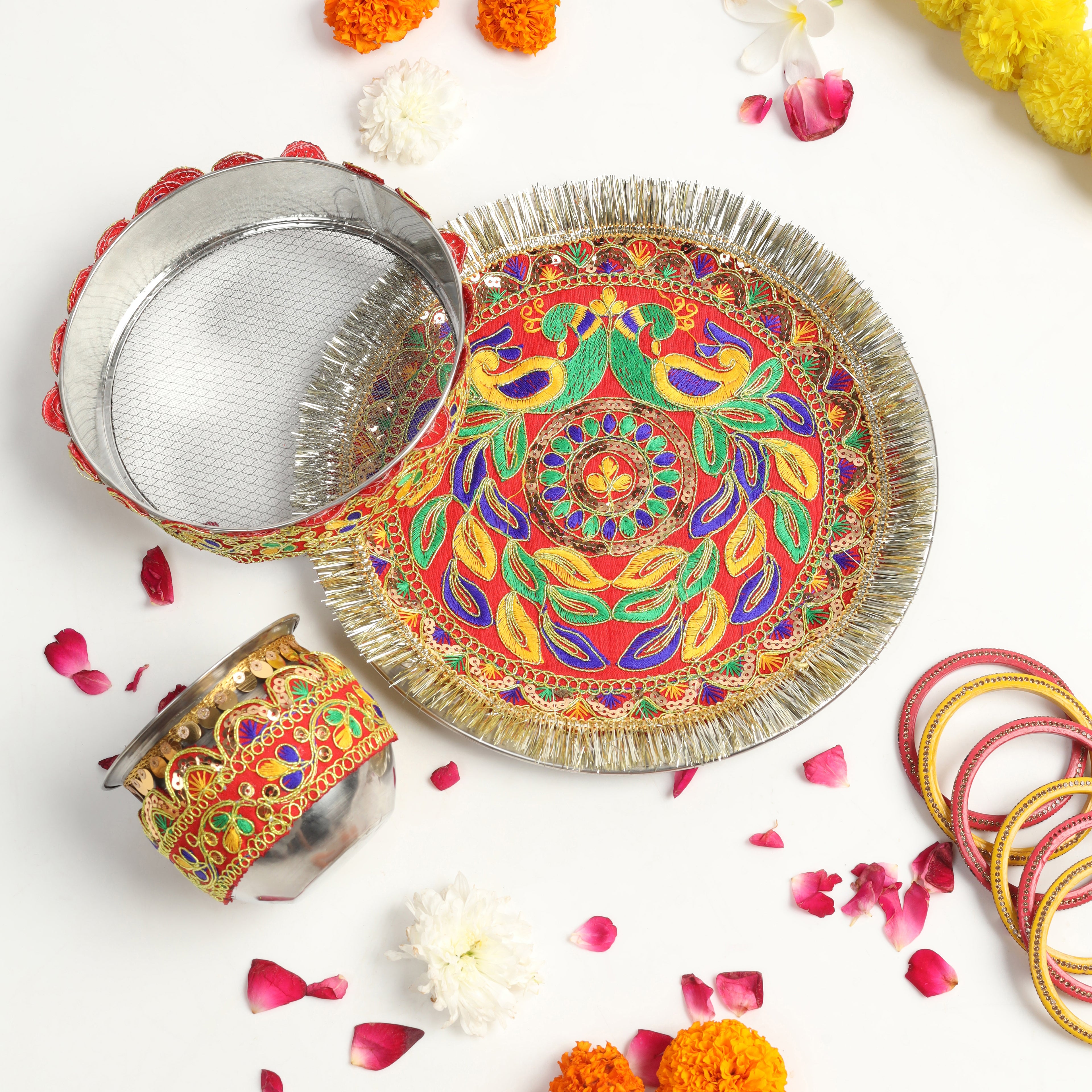 Mayur Design Karwa Chauth Pooja Thali Set