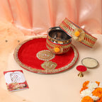 Royal Mayur Velvet Karwa Chauth Thali