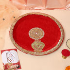 Royal Mayur Velvet Karwa Chauth Thali