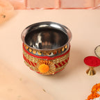 Royal Mayur Velvet Karwa Chauth Thali