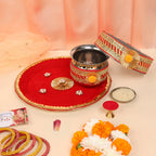 Premium Karwa Chauth Pooja Thali Set – Handcrafted Traditional Designs