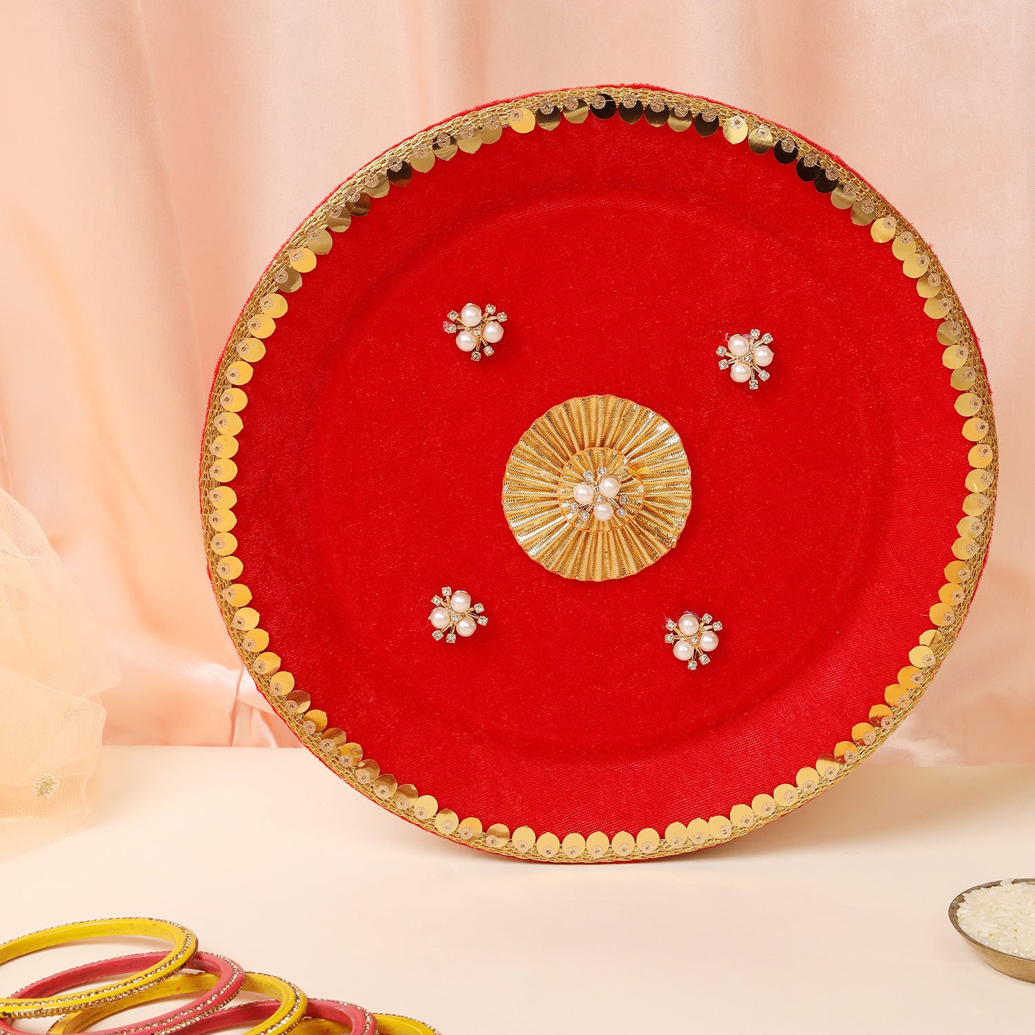 Premium Karwa Chauth Pooja Thali Set – Handcrafted Traditional Designs