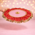 Premium Red Pooja Thal Cover