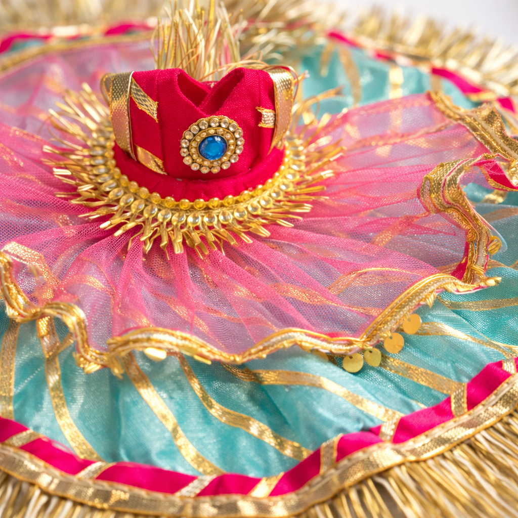 Royal Laddu Gopal Turquoise Designer Poshak