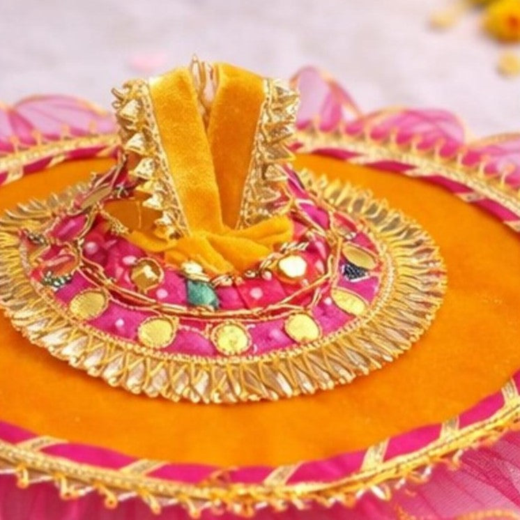 Shahi Kesari Poshak for Laddu Gopal