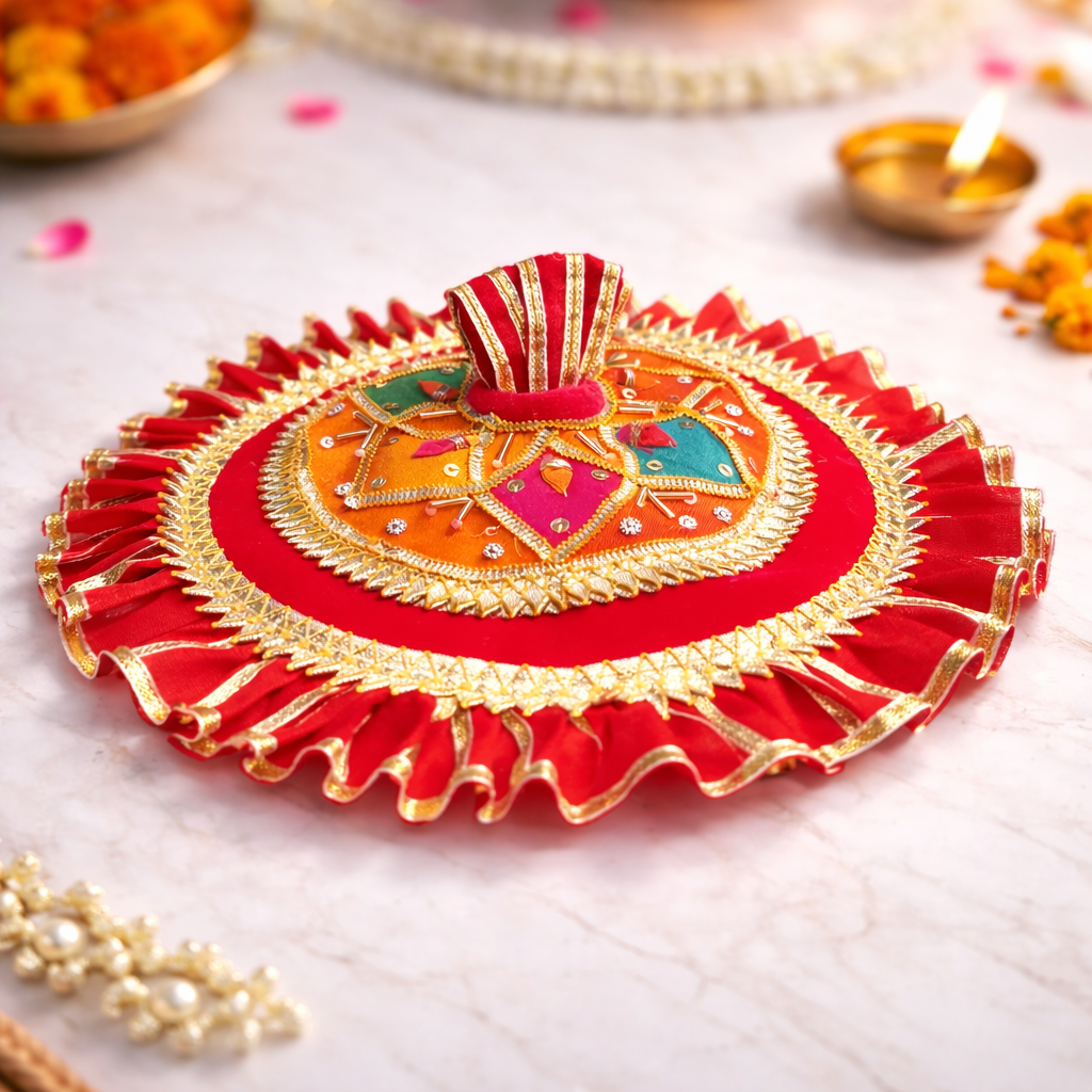 Shahi Red Laddu Gopal Poshak