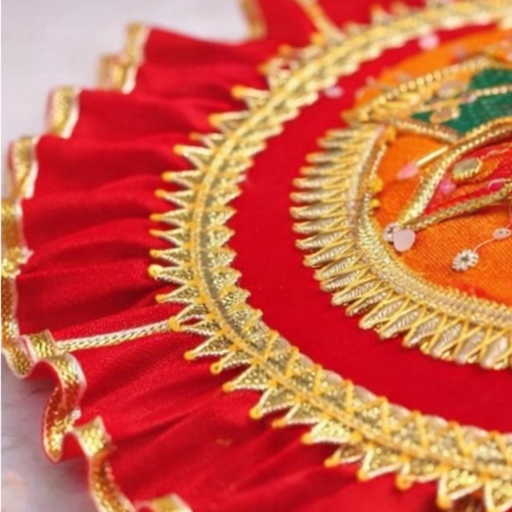 Shahi Red Laddu Gopal Poshak