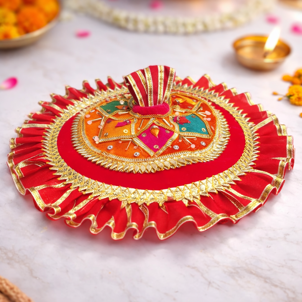 Shahi Red Laddu Gopal Poshak