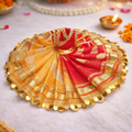 Festive Red-Yellow Dual Tone Krishna Poshak