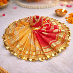 Festive Red-Yellow Dual Tone Krishna Poshak