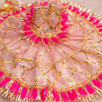 Laddu Gopal Baby Pink Gota Poshak