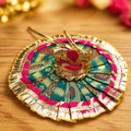 Laddu Gopal Teal & Pink Royal Elegance