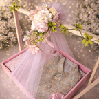 Premium Floral Trousseau Packaging – Elegant Wedding Gift Display Tray