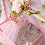Premium Floral Trousseau Packaging – Elegant Wedding Gift Display Tray