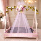 Luxury Floral Bridal Trousseau Tray – Premium Wedding Gift Hamper & Saree Display