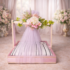 Premium Pink Floral Trousseau Tray – Elegant Bridal Gift Hamper