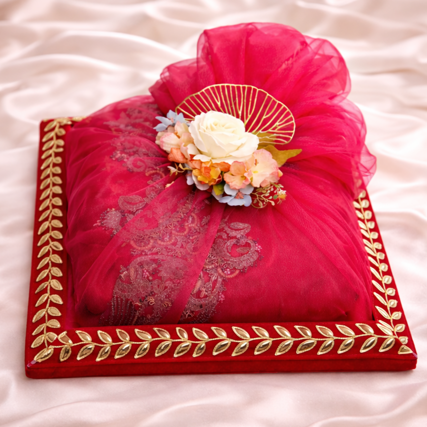 Premium Bridal Trousseau Tray with Net Cover