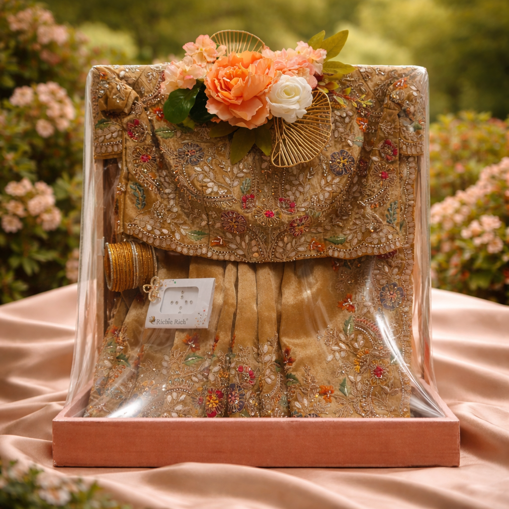 Luxury Bridal Lehenga Packing Tray with Lid