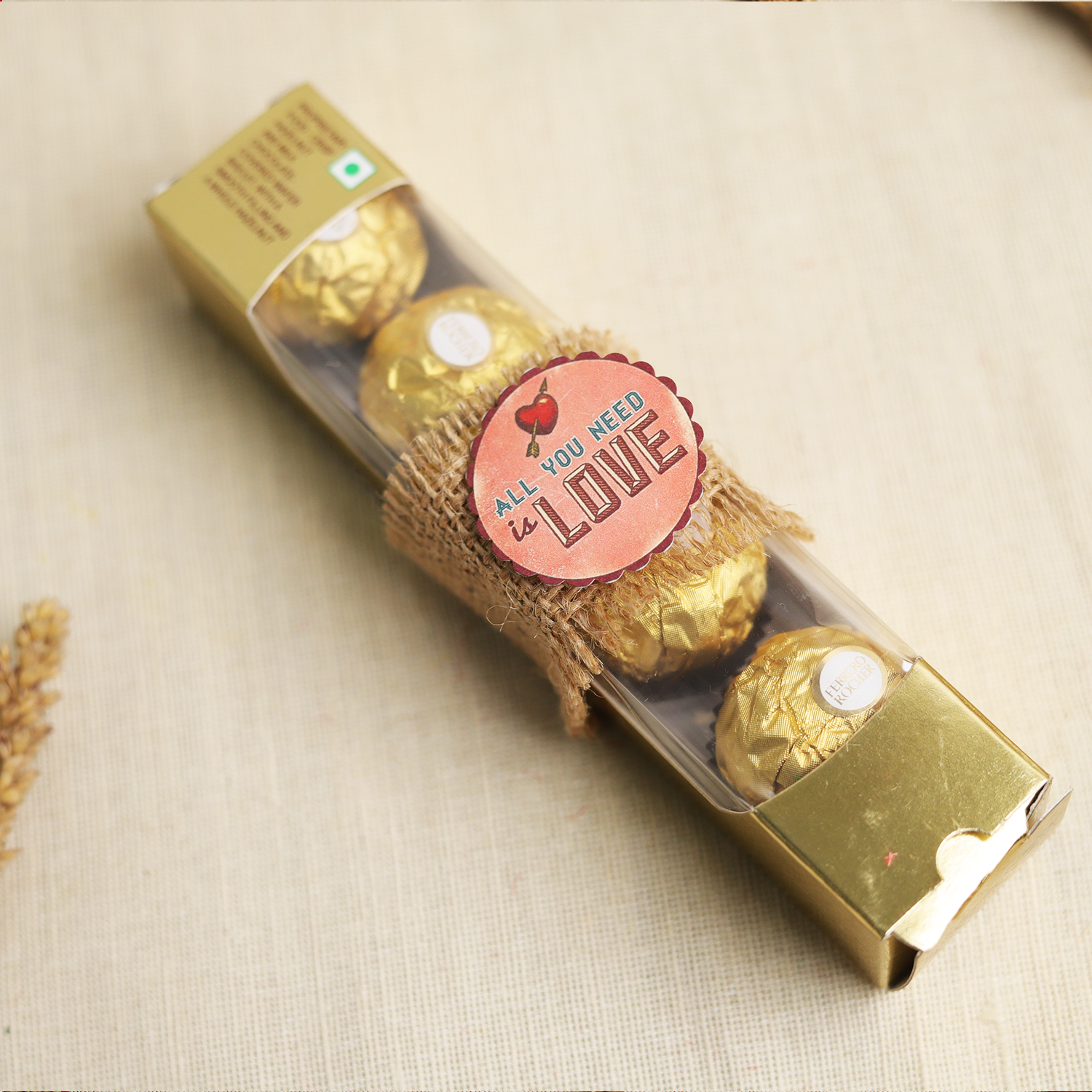 Personalized Vintage Brass Frame Gift Hamper