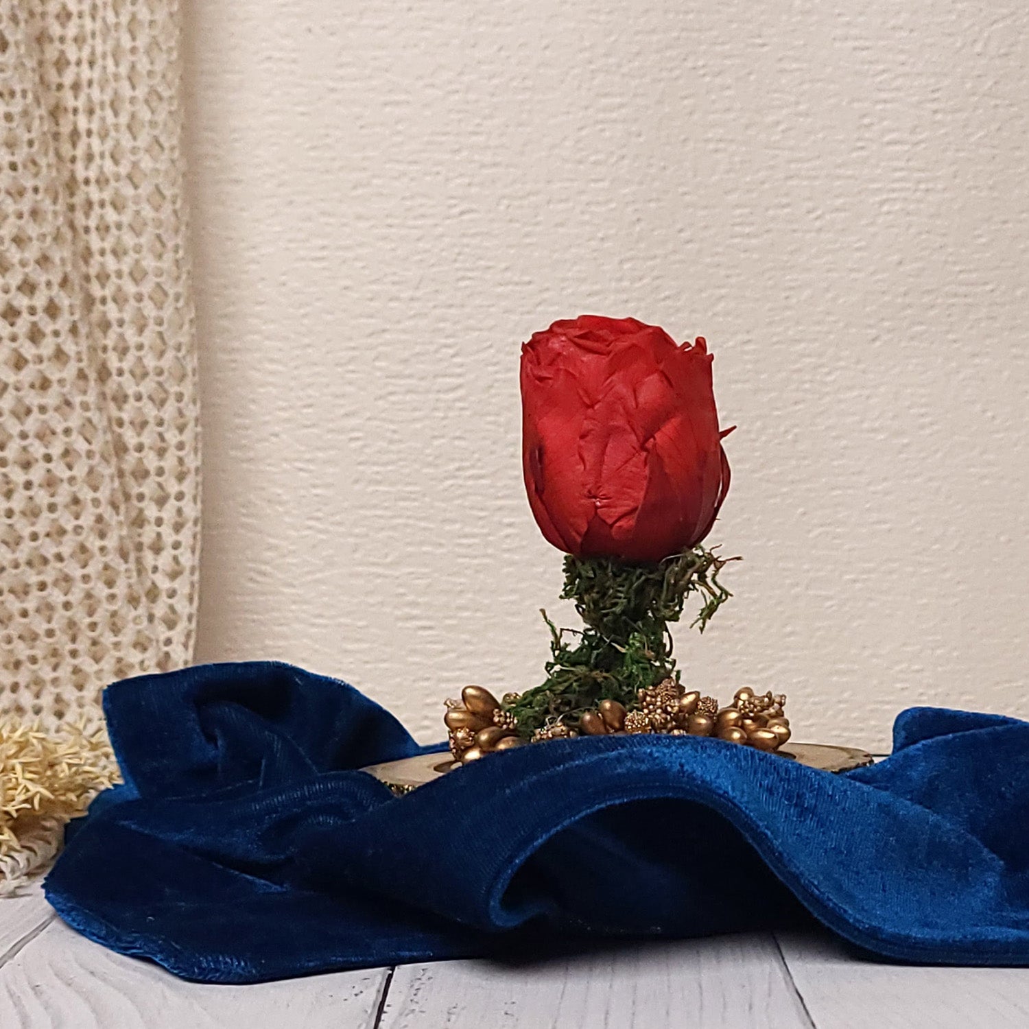 Personalized Eternal Red Rose Glass Dome