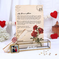 Personalized Vintage Love Scroll & Glass Keepsake Box