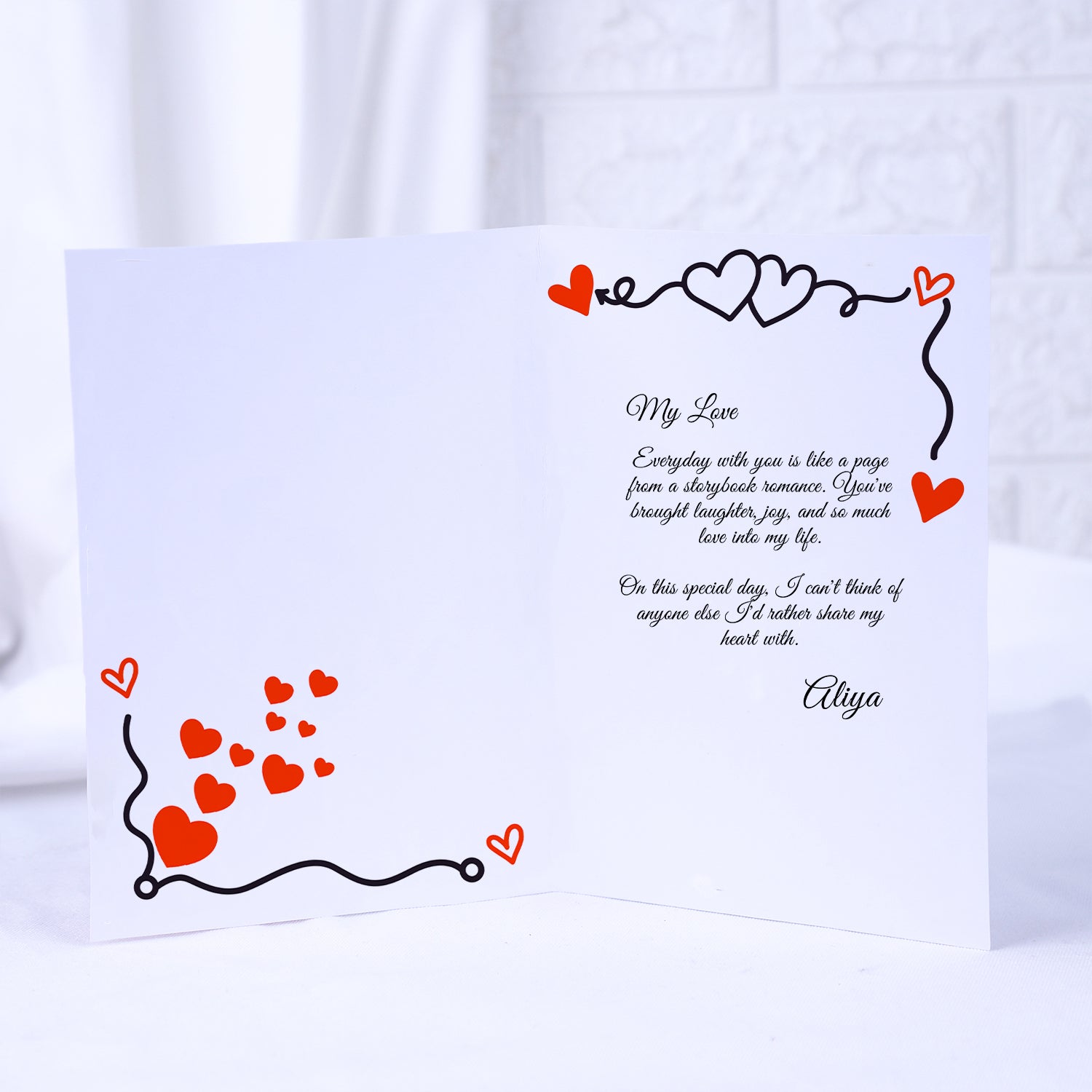Romantic Pledge Personalized Valentine's Card