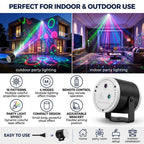 Festive Multicolor 16-Pattern Party Projector Light