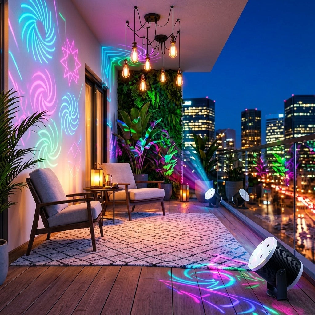 Festive Multicolor 16-Pattern Party Projector Light