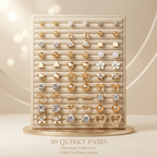 Desert Luxe Collection – 30 Quirky Pairs Stud & Hoop Earring Set