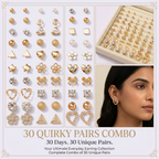 Desert Luxe Collection – 30 Quirky Pairs Stud & Hoop Earring Set