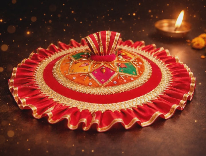 Shahi Red Laddu Gopal Poshak