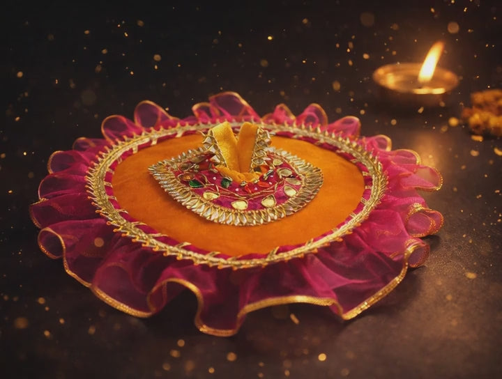 Shahi Kesari Poshak for Laddu Gopal