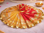 Festive Red-Yellow Dual Tone Krishna Poshak